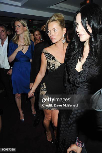 Kate Moss and Susie Bick attend the Unique private dinner, at the IVY on September 20, 2009 in London, England.