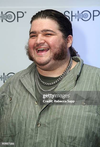 Actor Jorge Garcia poses at the HBO Shop in NYC booth during the HBO Luxury Lounge in honor of the 61st Primetime Emmy Awards held at the Four...