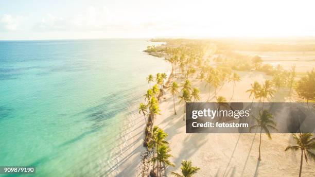 sunset at the caribbean - punta cana stock pictures, royalty-free photos & images