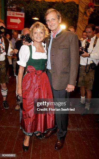 Uschi Glas and husband Dieter Hermann attend the Oktoberfest 2009 at Hippodrom at the Theresienwiese on September 20, 2009 in Munich, Germany....