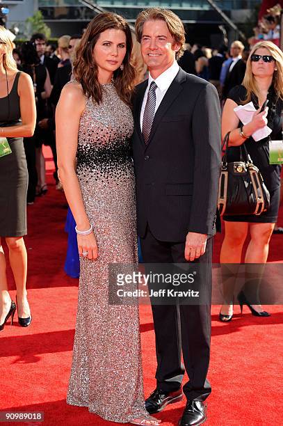 Actress Desiree Gruber and Actor Kyle MacLachlan arrive at the 61st Primetime Emmy Awards held at the Nokia Theatre on September 20, 2009 in Los...