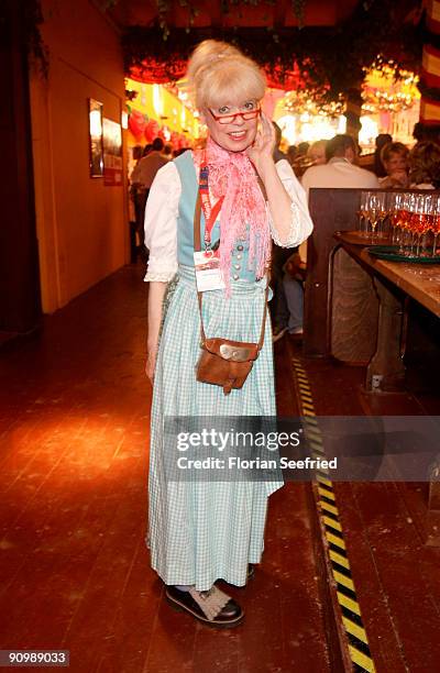 Ingrid Steeger attends the Oktoberfest 2009 at Hippodrom at the Theresienwiese on September 20, 2009 in Munich, Germany. Oktoberfest is the world's...