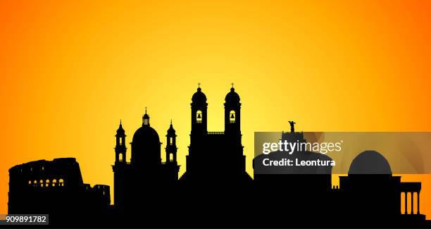 rome (all buildings are complete and moveable) - hadrian stock illustrations
