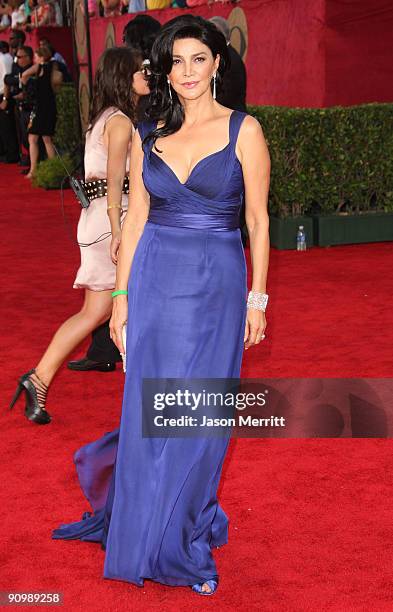 Actress Shohreh Aghdashloo arrives at the 61st Primetime Emmy Awards held at the Nokia Theatre on September 20, 2009 in Los Angeles, California.