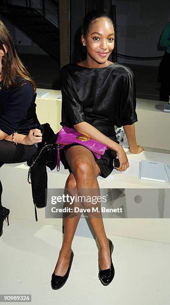 Jourdan Dunn attends the Unique show during London Fashion Week, on September 20, 2009 in London, England.
