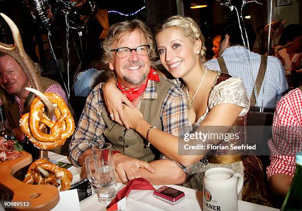 Martin Krug and Verena Kerth attend the Oktoberfest 2009 at Kaefer Schaenke at the Theresienwiese on September 20, 2009 in Munich, Germany....