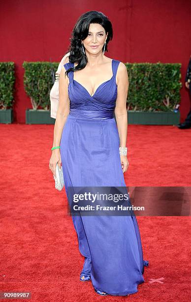 Actress Shohreh Aghdashloo arrives at the 61st Primetime Emmy Awards held at the Nokia Theatre on September 20, 2009 in Los Angeles, California.