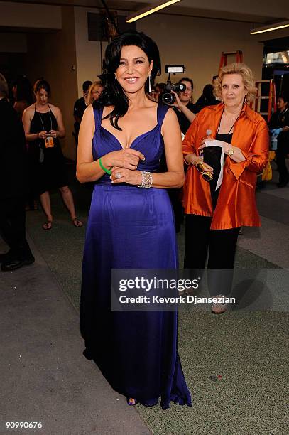 Actress Shohreh Aghdashloo backstage at the 61st Primetime Emmy Awards held at the Nokia Theatre on September 20, 2009 in Los Angeles, California.