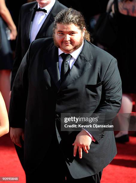 Actor Jorge Garcia arrives at the 61st Primetime Emmy Awards held at the Nokia Theatre on September 20, 2009 in Los Angeles, California.