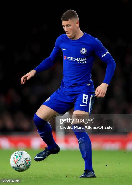 Ross Barkley of Chelsea during the Carabao Cup Semi-Final 2nd leg match between Arsenal and Chelsea at Emirates Stadium on January 24, 2018 in...