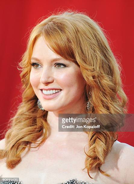 Actress Alicia Witt arrives at the 61st Primetime Emmy Awards held at the Nokia Theatre LA Live on September 20, 2009 in Los Angeles, California.