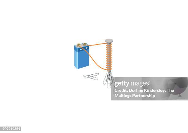 basic solenoid - electromagnet stock illustrations
