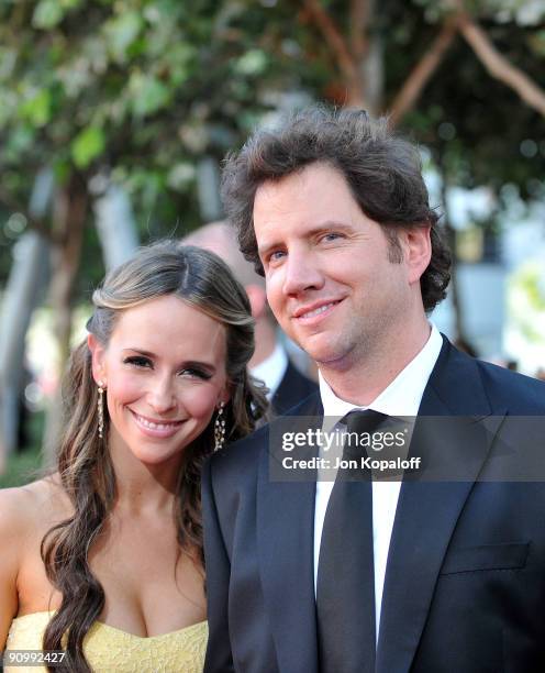 Actress Jennifer Love Hewitt and actor Jaime Kennedy arrives at the 61st Primetime Emmy Awards held at the Nokia Theatre LA Live on September 20,...