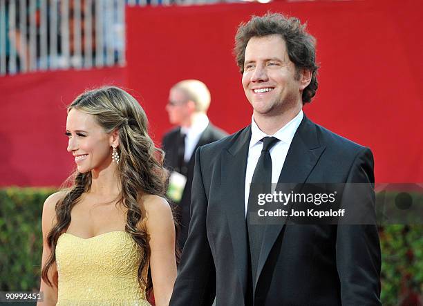 Actress Jennifer Love Hewitt and actor Jaime Kennedy arrives at the 61st Primetime Emmy Awards held at the Nokia Theatre LA Live on September 20,...