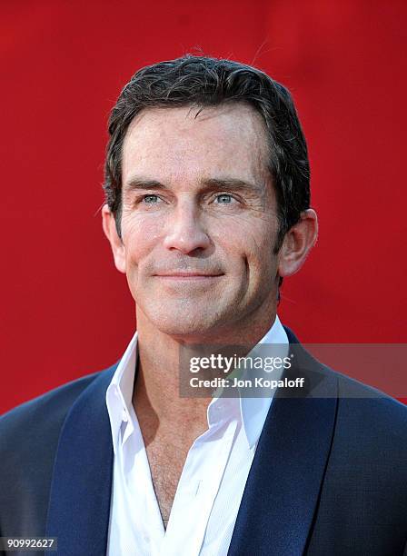 Host Jeff Probst arrives at the 61st Primetime Emmy Awards held at the Nokia Theatre LA Live on September 20, 2009 in Los Angeles, California.