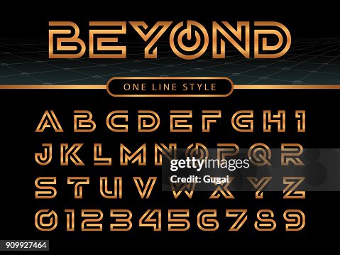 Stylized Rounded Font Vector Of Stylized Rounded Font And Alphabet High-Res Vector Graphic ...