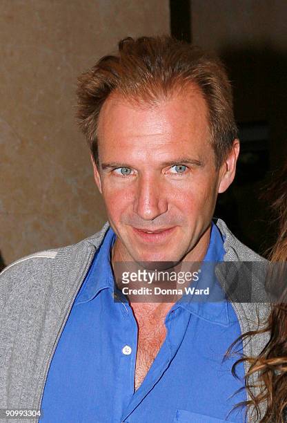 Actor Raplh Fiennes attends the The Public Theater and Labyrinth Theater's production of "Othello" opening night at the Jack H. Skirball Center for...