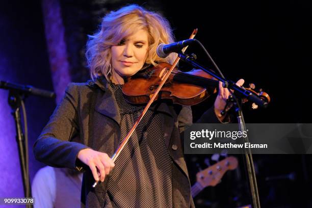 Musician Alison Krauss performs live on stage for "Southern Blood: Celebrating Gregg Allman" at City Winery on January 24, 2018 in New York City.