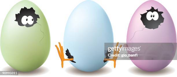 illustrazioni stock, clip art, cartoni animati e icone di tendenza di mimì, cocò e. - uovo-di-pasqua