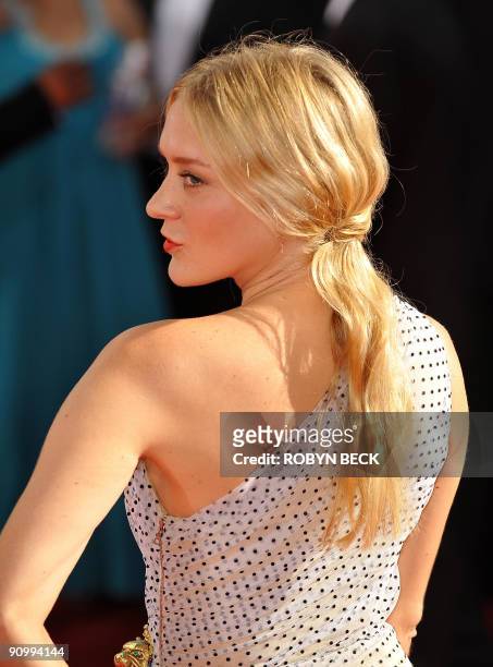 Actress Chloe Sevigny arrives for for the 2009 Emmy Awards at the Nokia Theater in Los Angeles on September 20, 2009. Period drama "Mad Men" and...