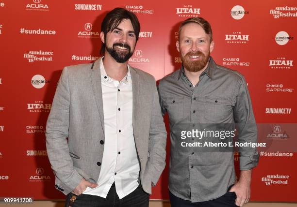 Producer Brent Kunkel and Cinematographer Peter Hutchens attend the premiere of "The Trade" during the Sundance FIlm Festival at The Egyptian Theatre...