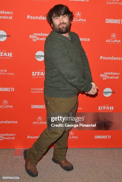 John Gemberling attends the "A Futile And Stupid Gesture" Premiere during the 2018 Sundance Film Festival at Eccles Center Theatre on January 24,...