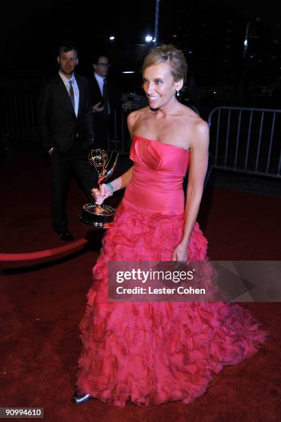 Actress Toni Collette arrives at the 13th Annual Entertainment Tonight and People Magazine Emmys After Party at the Vibiana on September 20, 2009 in...