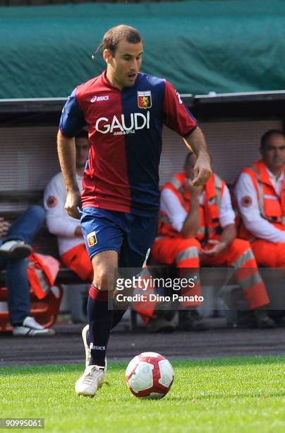 Rodrigo Palacio of Genoa CFC in action during the Serie A match between AC Chievo Verona and Genoa CFC at Stadio Marc' Antonio Bentegodi on September...
