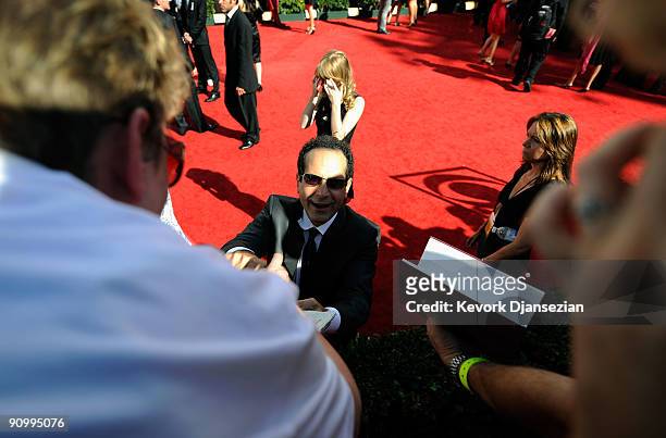 Tony Shalhoub arrives at the 61st Primetime Emmy Awards held at the Nokia Theatre on September 20, 2009 in Los Angeles, California.