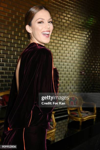 France Miss Universe 2016 /Miss France 2016 Iris Mittenaere attends the Jean-Paul Gaultier Haute Couture Spring Summer 2018 show as part of Paris...