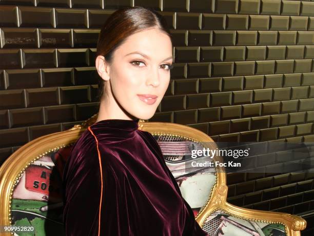 France Miss Universe 2016 /Miss France 2016 Iris Mittenaere attends the Jean-Paul Gaultier Haute Couture Spring Summer 2018 show as part of Paris...