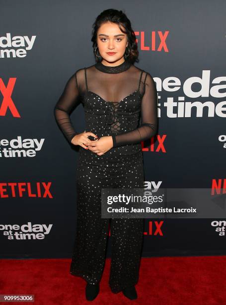 Ariela Barer attends the premiere of Netflix's 'One Day At A Time' Season 2 on January 24, 2018 in Hollywood, California.