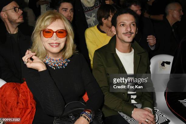 Amanda Lear and Vincent Dedienne attend the Jean-Paul Gaultier Haute Couture Spring Summer 2018 show as part of Paris Fashion Week on January 24,...