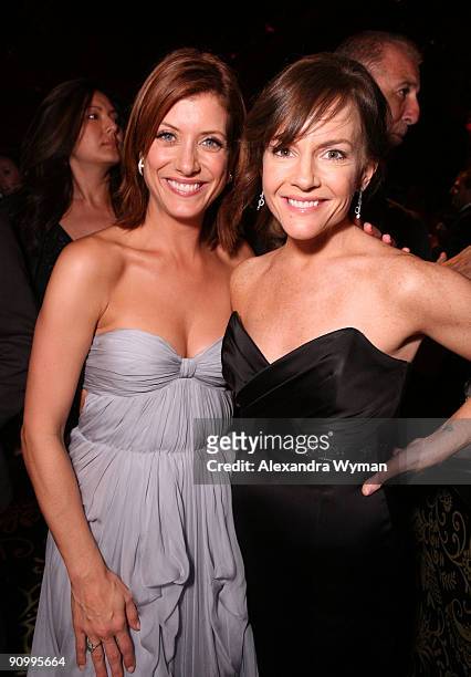 Actors Kate Walsh and Rachael Harris attends HBO's post Emmy Awards reception at the Pacific Design Center on September 20, 2009 in West Hollywood,...