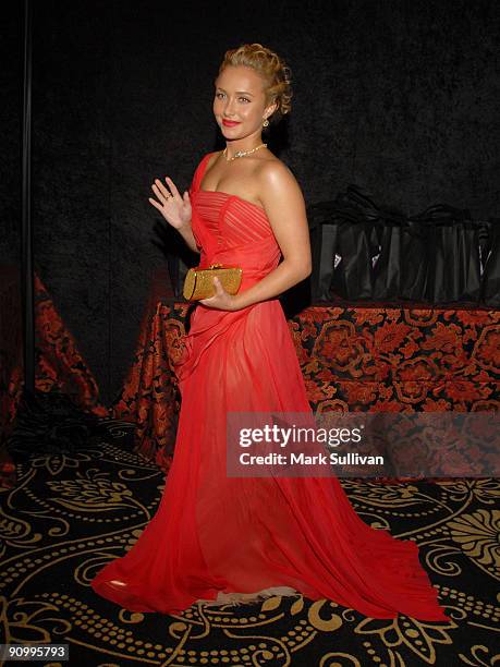 Actress Hayden Panettiere arrives at the HBO Post Emmy Awards Reception at the Pacific Design Center on September 20, 2009 in West Hollywood,...