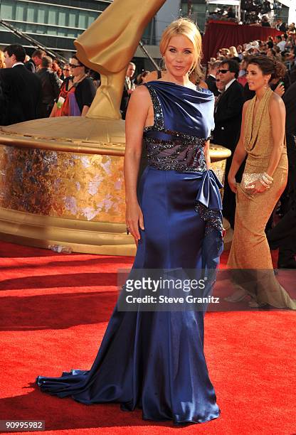 Actress Christina Applegate arrives at the 61st Primetime Emmy Awards held at the Nokia Theatre on September 20, 2009 in Los Angeles, California.