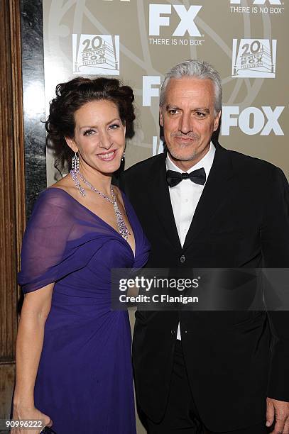 Actress Joely Fisher and husband Christopher Duddy attend the 20th Century Fox and FX 2009 Emmy Party at Cicada on September 20, 2009 in Los Angeles,...