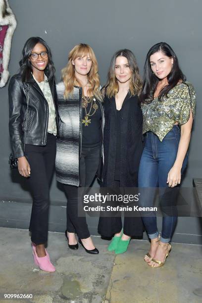 Nia Batts, Jenna Arbold, Sophia Bush and Trace Lysette attend Conde Nast & The Women March's Dinner Party to Celebrate the One Year Anniversary of...