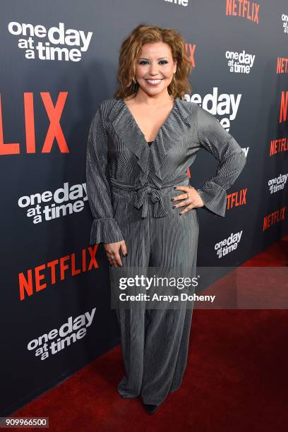 Justina Machado attends the premiere of Netflix's 'One Day At A Time' season 2 at ArcLight Hollywood on January 24, 2018 in Hollywood, California.