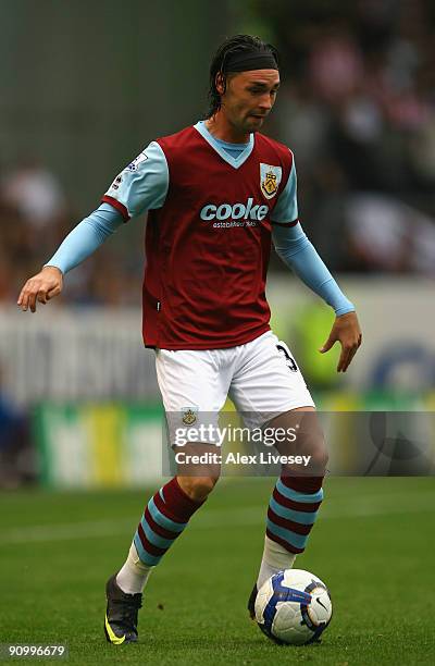 Chris Eagles of Burnley during the Barclays Premier League match between Burnley and Sunderland at Turf Moor on September 19, 2009 in Burnley,...