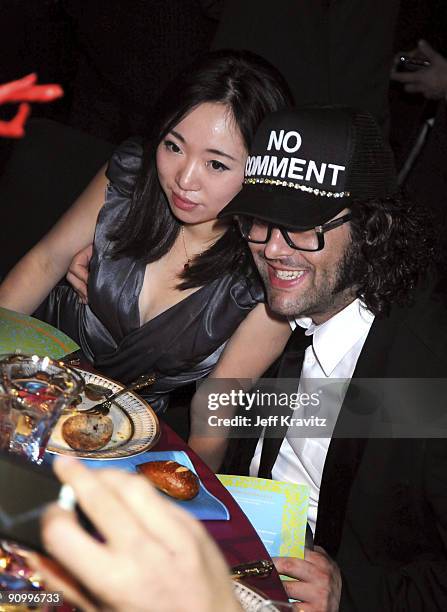 Actor Judah Friedlander and guest attend the Governors Ball for the 61st Primetime Emmy Awards held at the Los Angeles Convention Center on September...