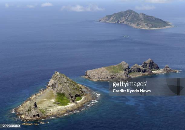 File photo taken in September 2012 shows the Senkaku Islands in the East China Sea. ==Kyodo