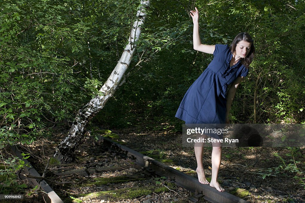 Girl on the tracks