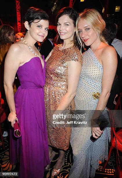 Actress Ginnifer Goodwin, Jeanne Tripplehorn and Sevigny attends HBO's post Emmy Awards reception at the Pacific Design Center on September 20, 2009...