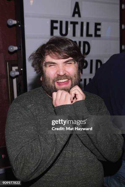 Actor John Gemberling attends the "A Futile And Stupid Gesture" filmmaker cocktail reception hosted by Netflix at Rock & Reillys during the Sundance...