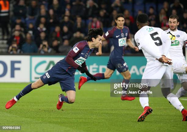 Javier Pastore of PSG during the French National Cup match between Paris Saint Germain and En Avant Guingamp at Parc des Princes on January 24, 2018...