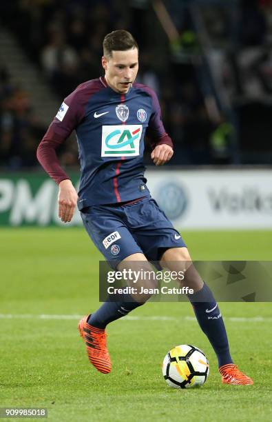 Julian Draxler of PSG during the French National Cup match between Paris Saint Germain and En Avant Guingamp at Parc des Princes on January 24, 2018...