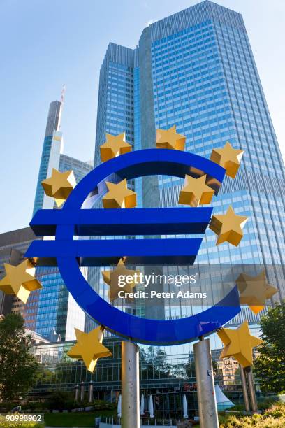 european central bank, frankfurt, germany - european union headquarters stock pictures, royalty-free photos & images