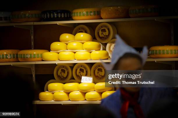 Berlin, Germany Cheese slices lie on a shelf on January 22, 2018 in Berlin, Germany.