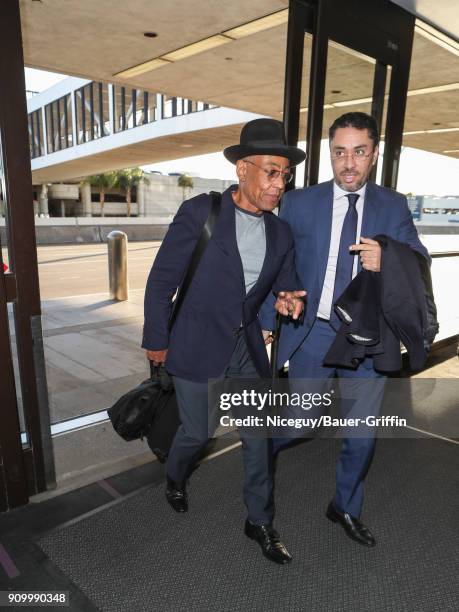 Giancarlo Esposito is seen at Los Angeles International Airport on January 24, 2018 in Los Angeles, California.